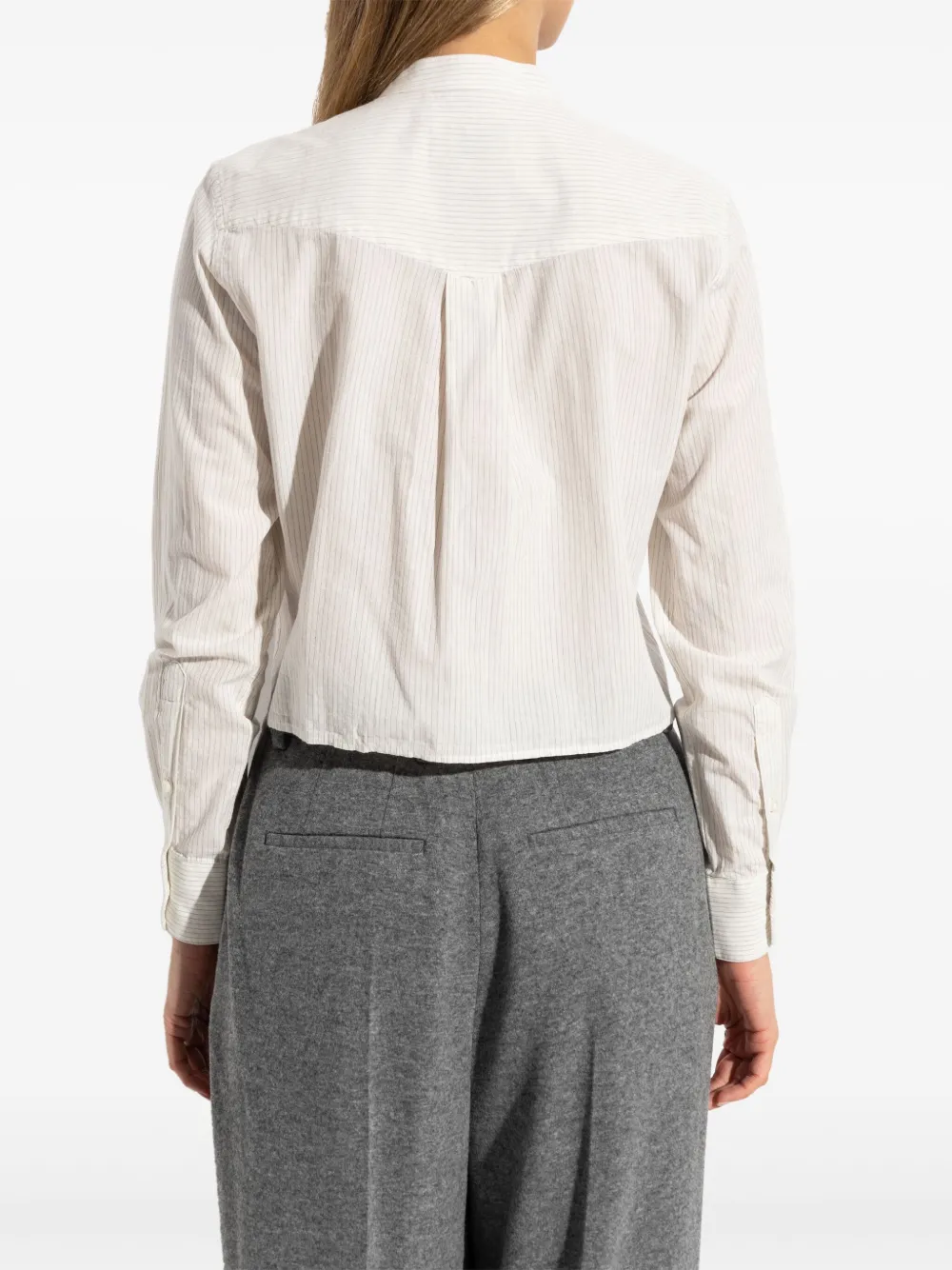 OFFICINE GENERALE STRIPED PATTERN SHIRT