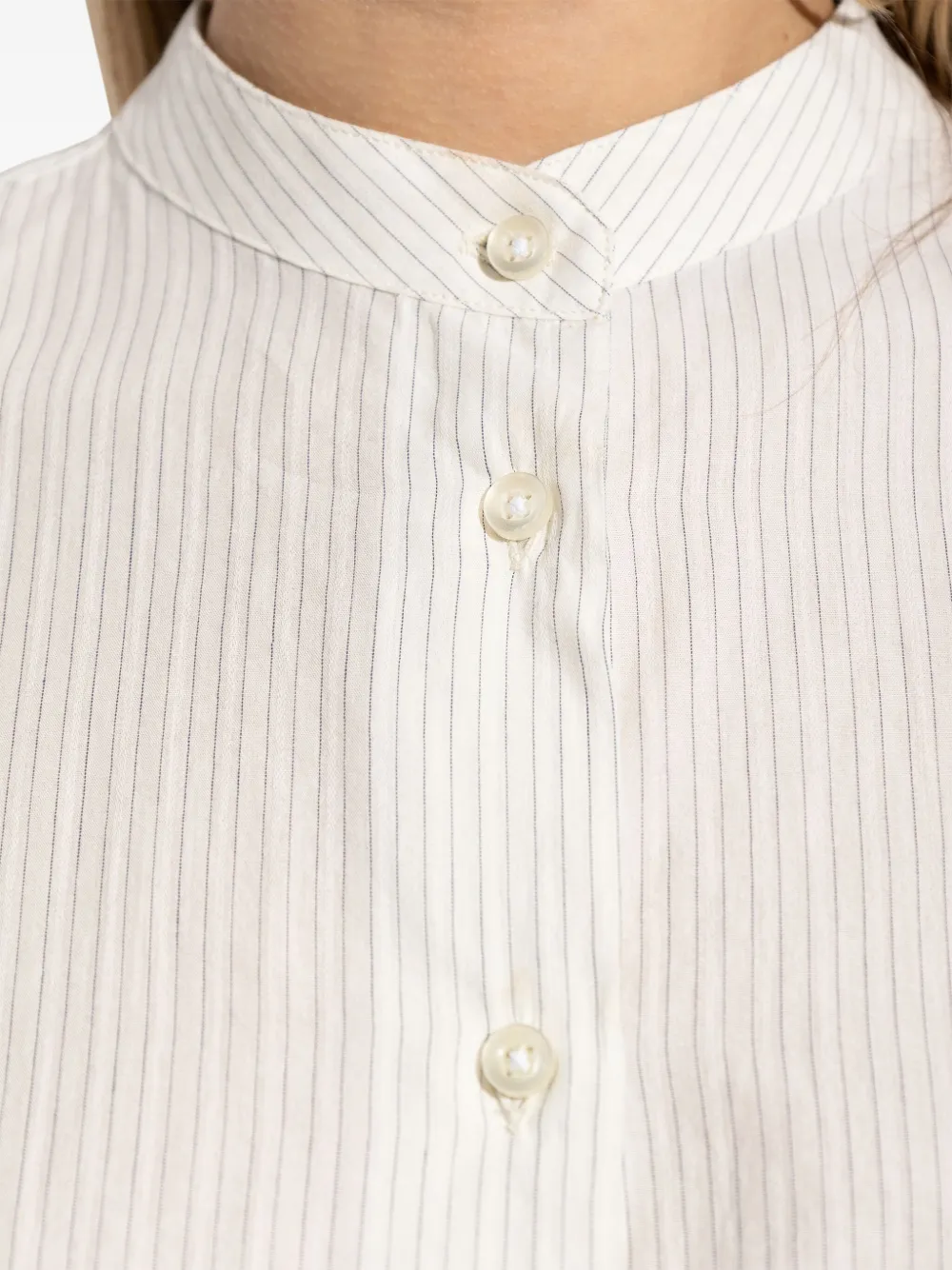 OFFICINE GENERALE STRIPED PATTERN SHIRT