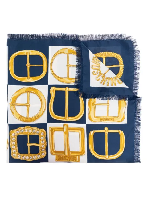 Moschino buckle-print scarf