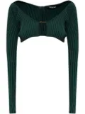 Jacquemus logo-lettering cardigan - Green