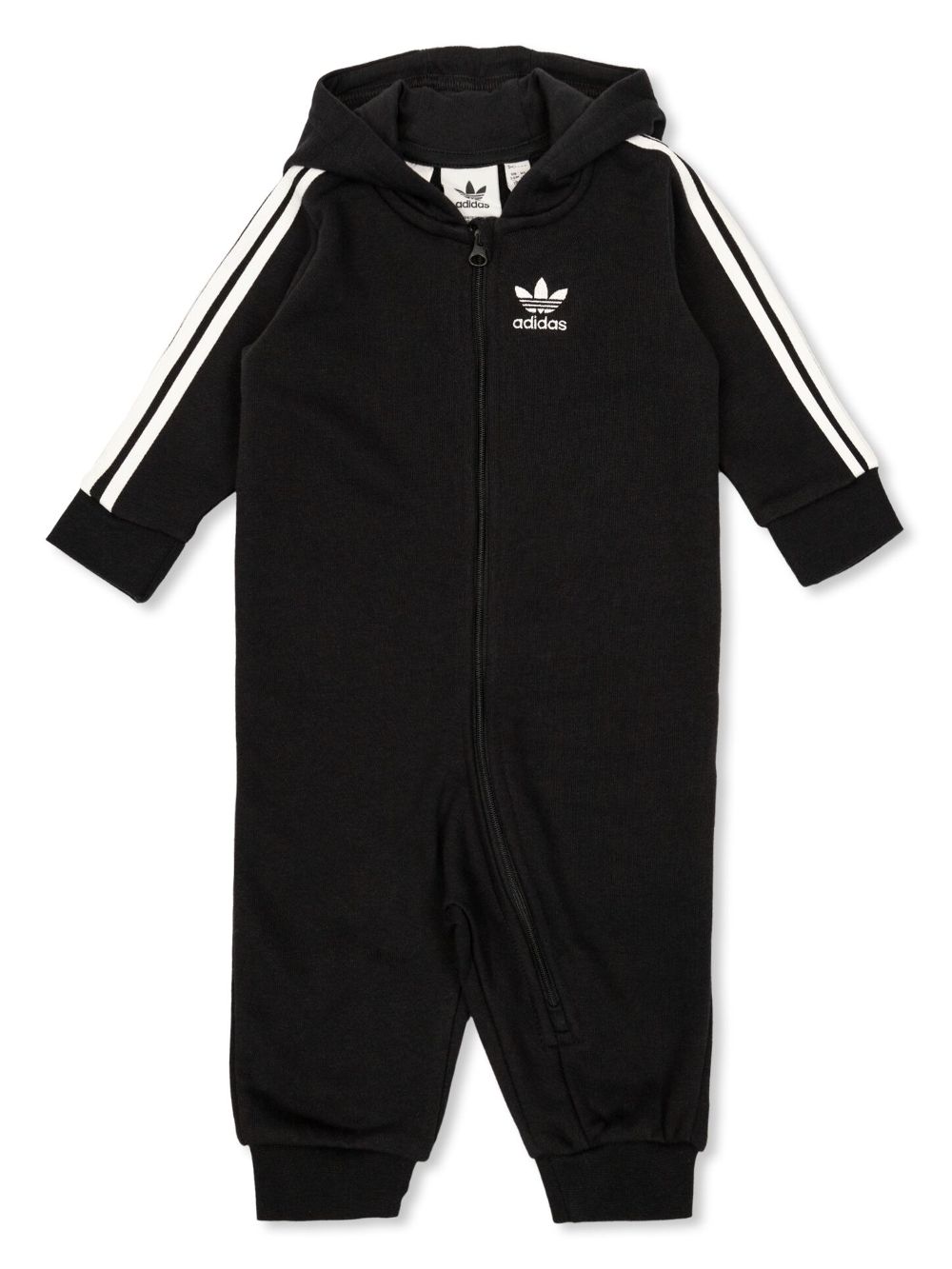 adidas Kids Trefoil-embroidered romper - Black