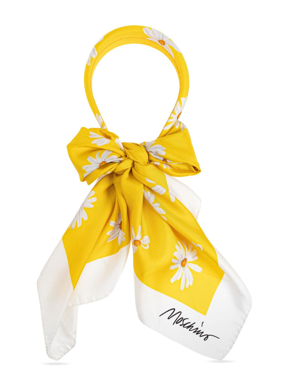 Moschino scarf headband - Yellow