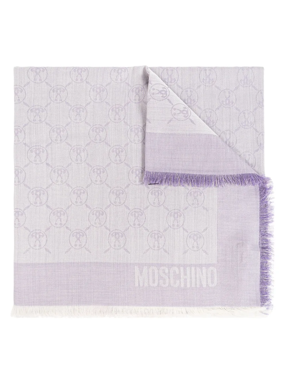 Moschino Sjaal met monogram Paars
