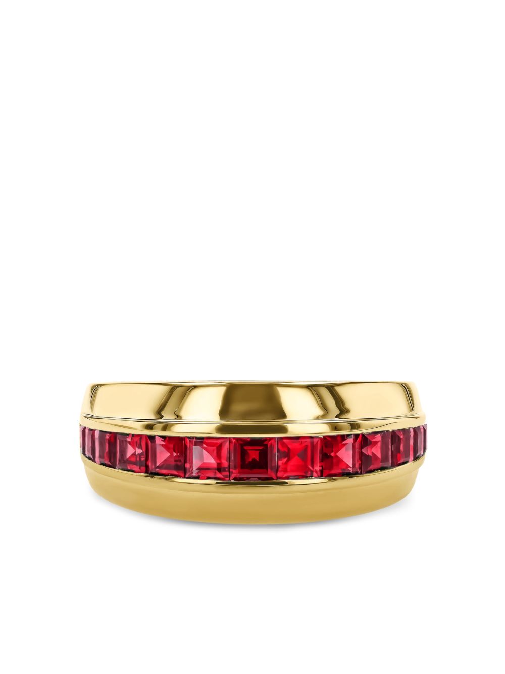 Pragnell 18kt geelgouden Manhattan ring met robijn