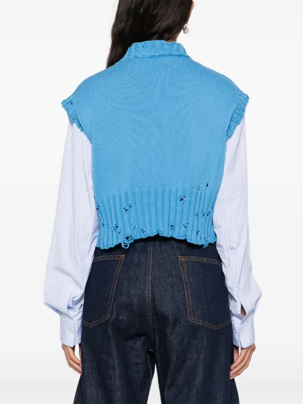 Marni crew-neck Sleeveless Sweater | Blue | FARFETCH