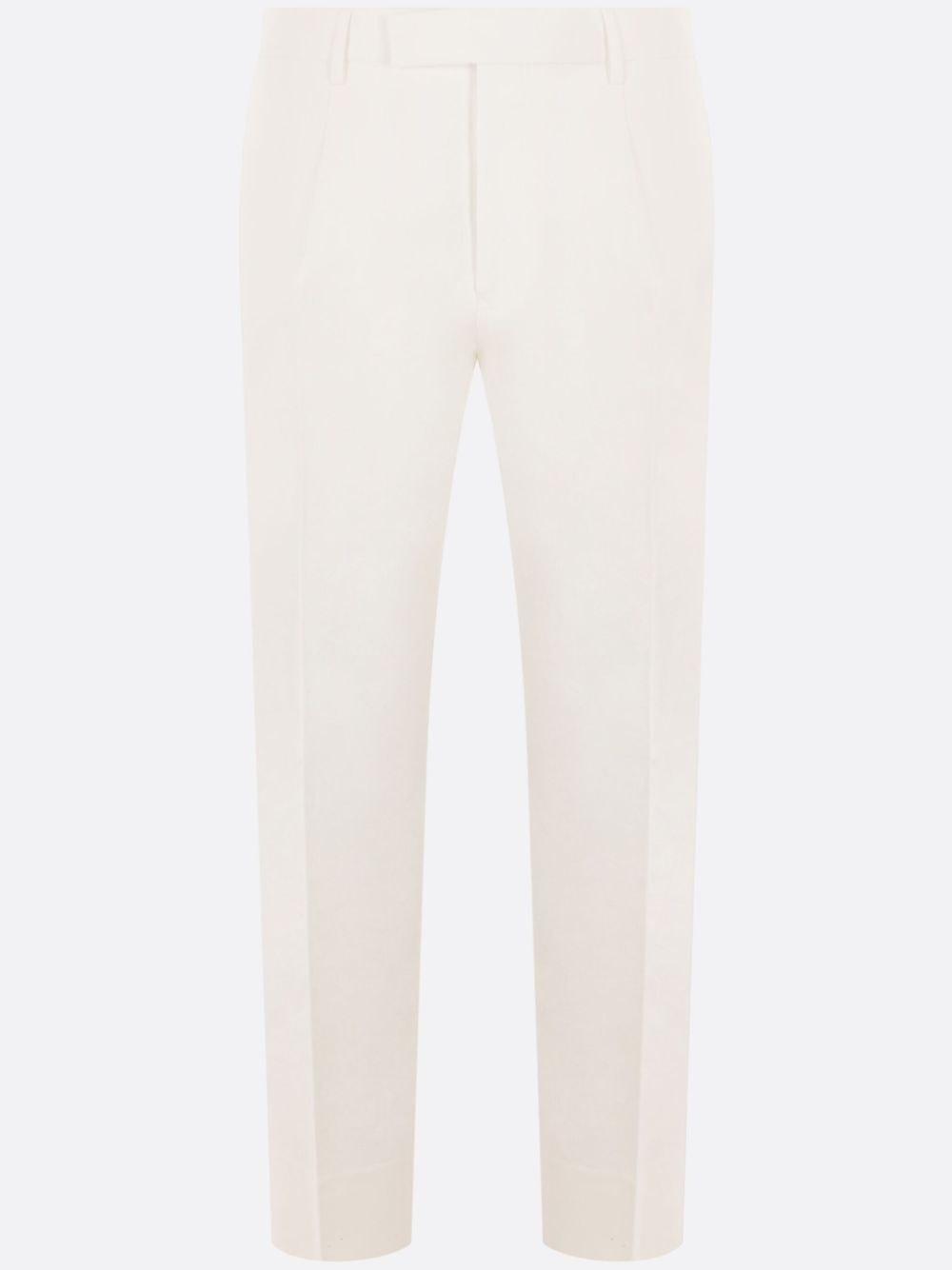 pleated gabardine trousers