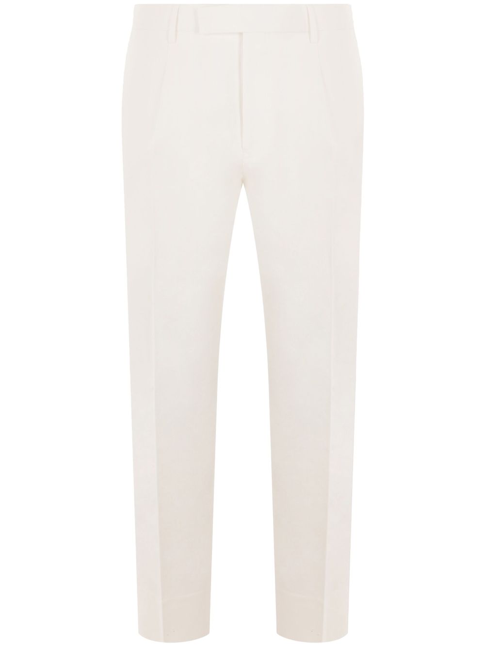 Zegna pleated gabardine trousers - White