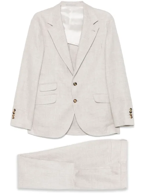 Costume à simple boutonnage - Brunello Cucinelli - Modalova