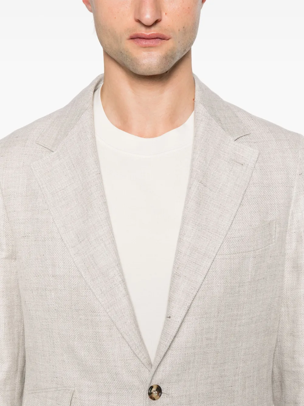 Brunello Cucinelli Pak met enkele rij knopen Beige
