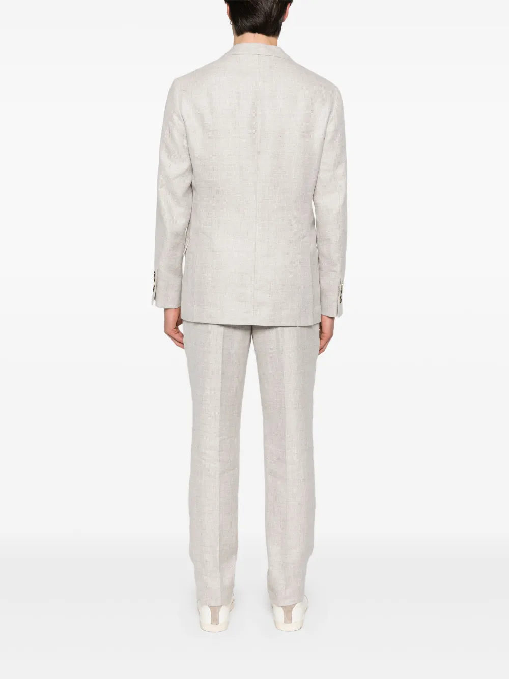 Brunello Cucinelli Pak met enkele rij knopen Beige