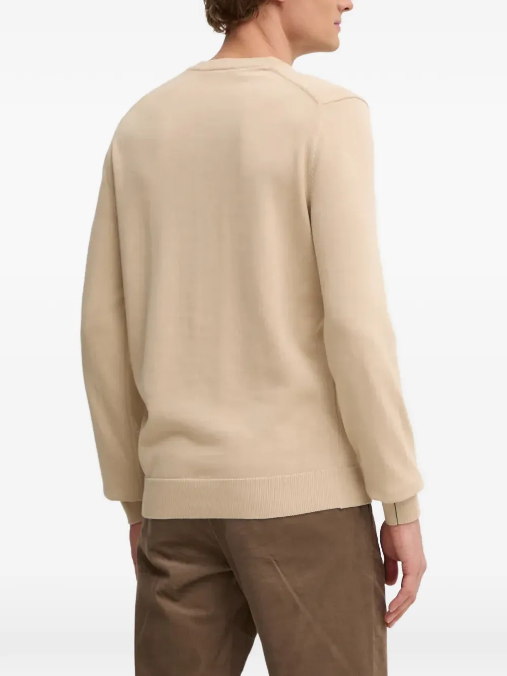  Lacoste V-neck Appliqué Sweater - Neutrals 