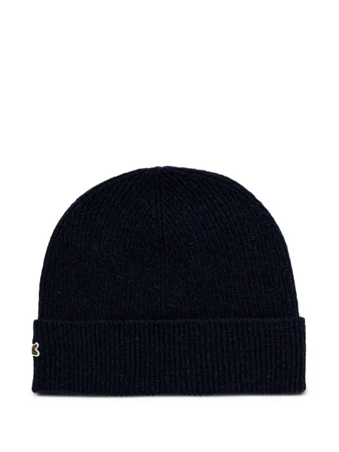 Lacoste crocodile-appliqué beanie (set of two)