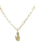 Lacoste crocodile-embellished chain necklace - Gold