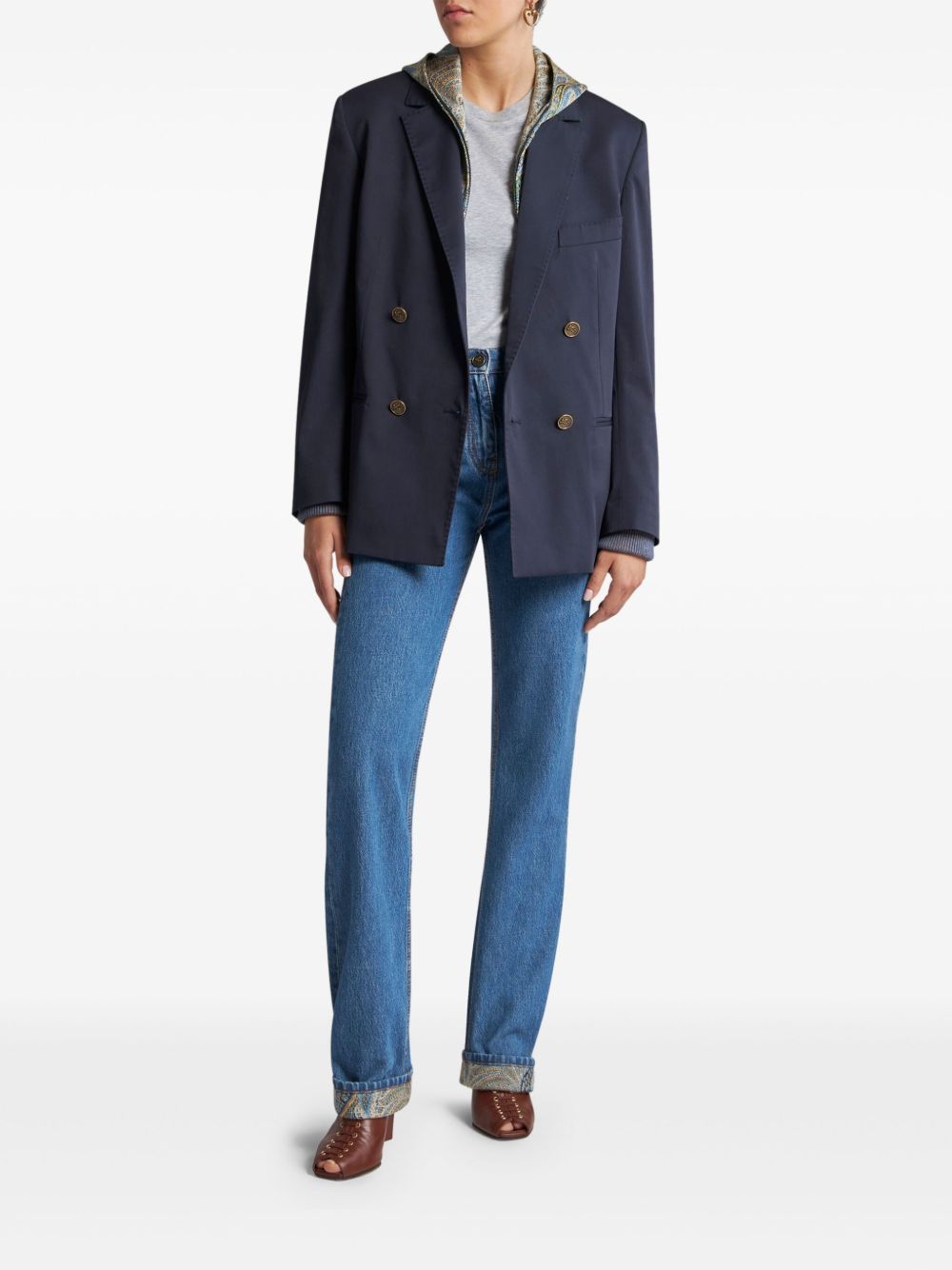 ETRO Blazer met dubbele rij knopen - Blauw