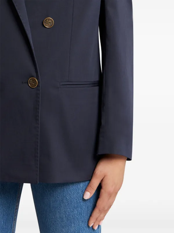ETRO double-breasted Blazer | Blue | FARFETCH AZ