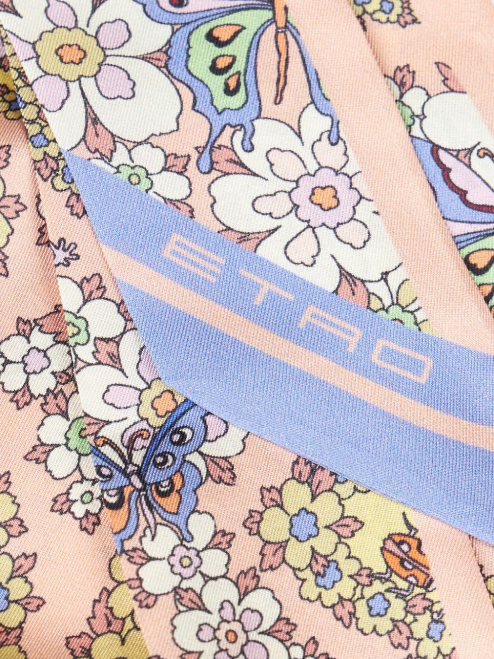 ETRO floral-print silk scarf - Roze