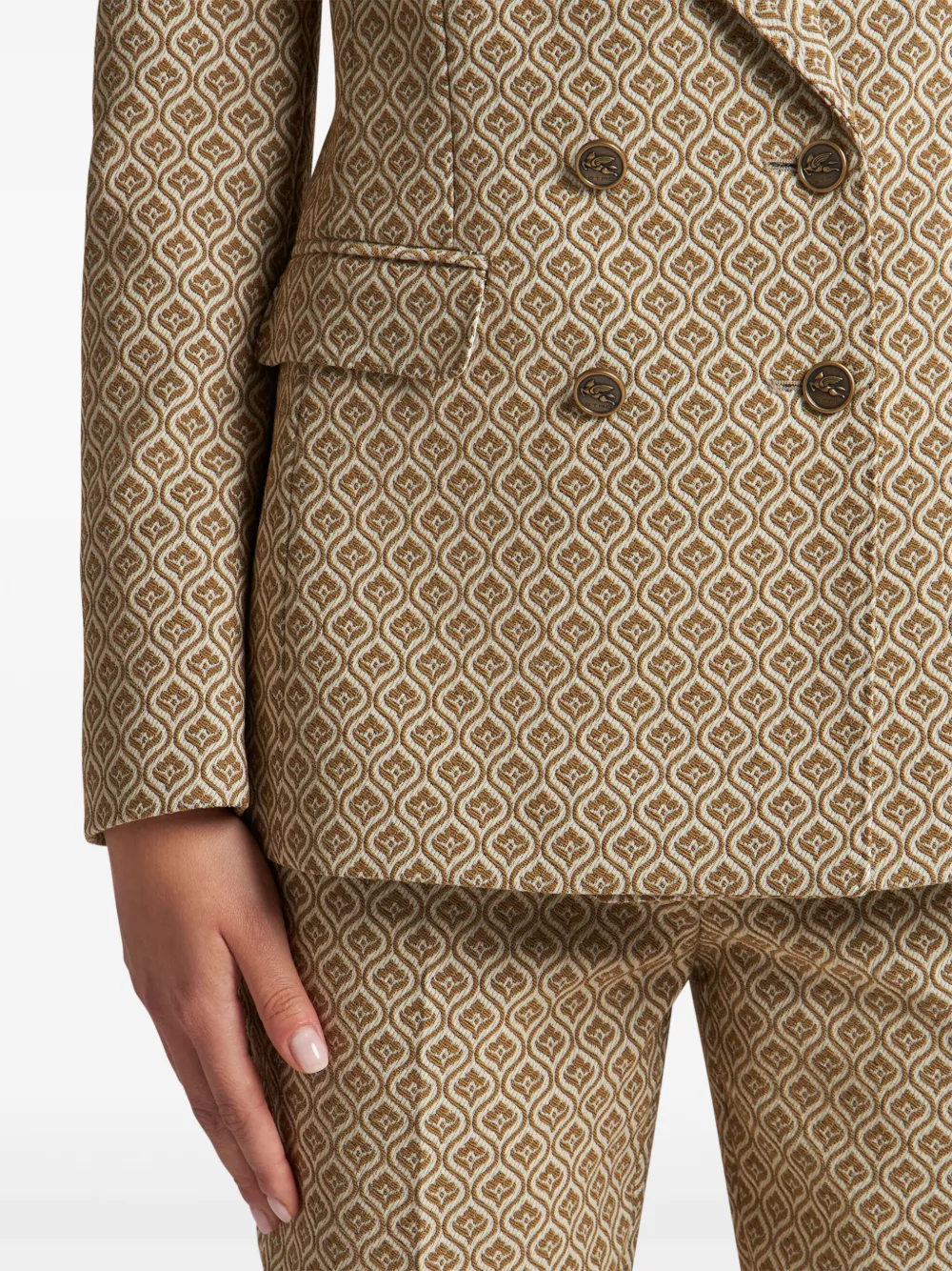 ETRO Blazer met jacquard Beige