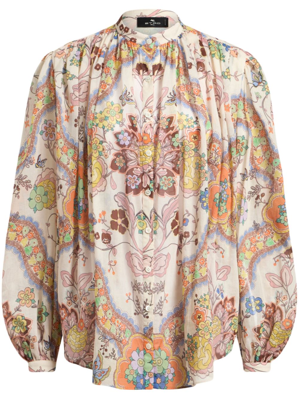 ETRO cotton pleated shirt - Neutrals