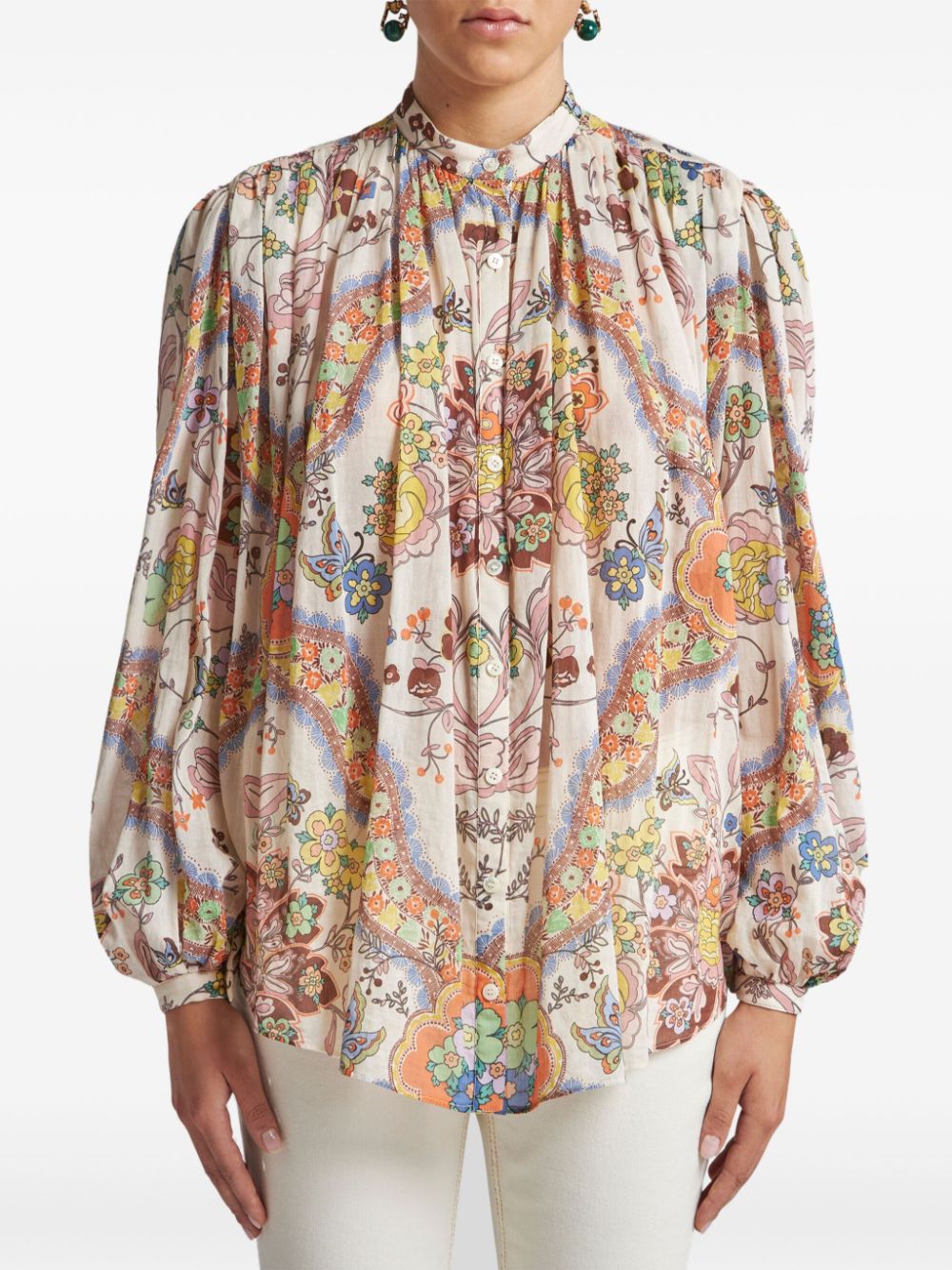 ETRO cotton pleated shirt - Beige