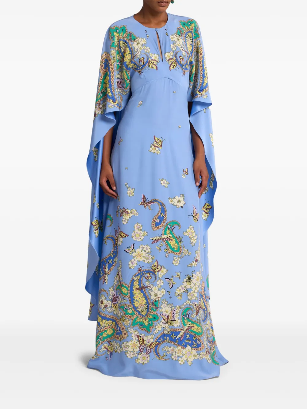 ETRO Avondjurk met cape - Blauw