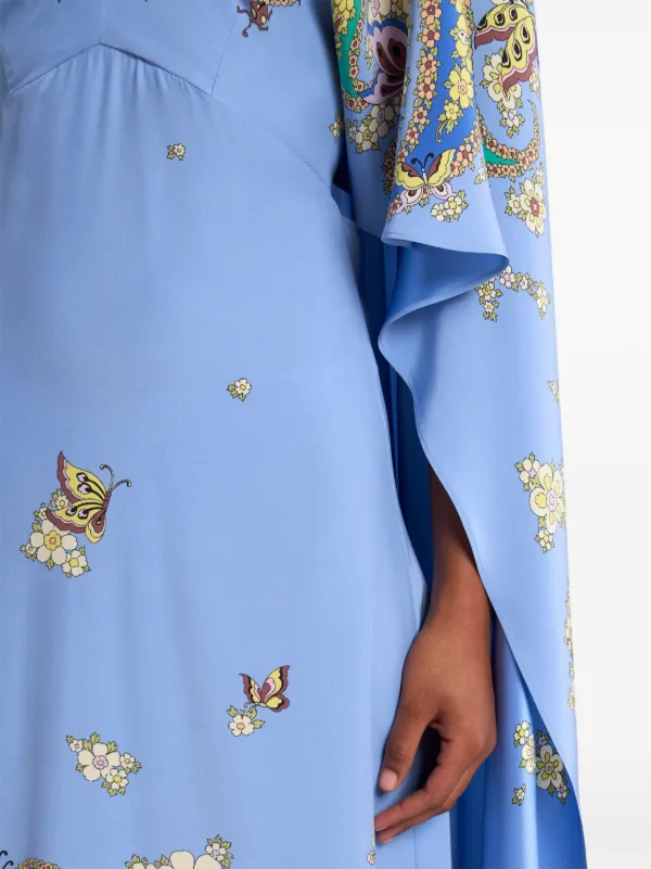 ETRO Cape Gown | Blue | FARFETCH