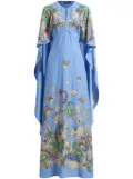 ETRO cape gown - Blue
