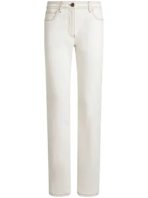 ETRO★レディースジーンズ ETRO floral-print Jeans | Blue | FARFETCH