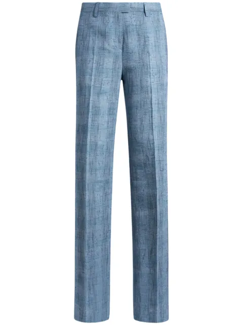 ETRO slub-textured trousers
