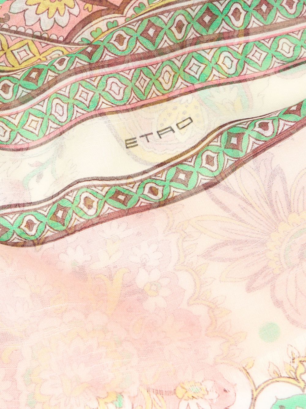 ETRO leaf-motif scarf - Roze