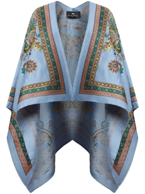 ETRO capa con motivo de cachemira en jacquard