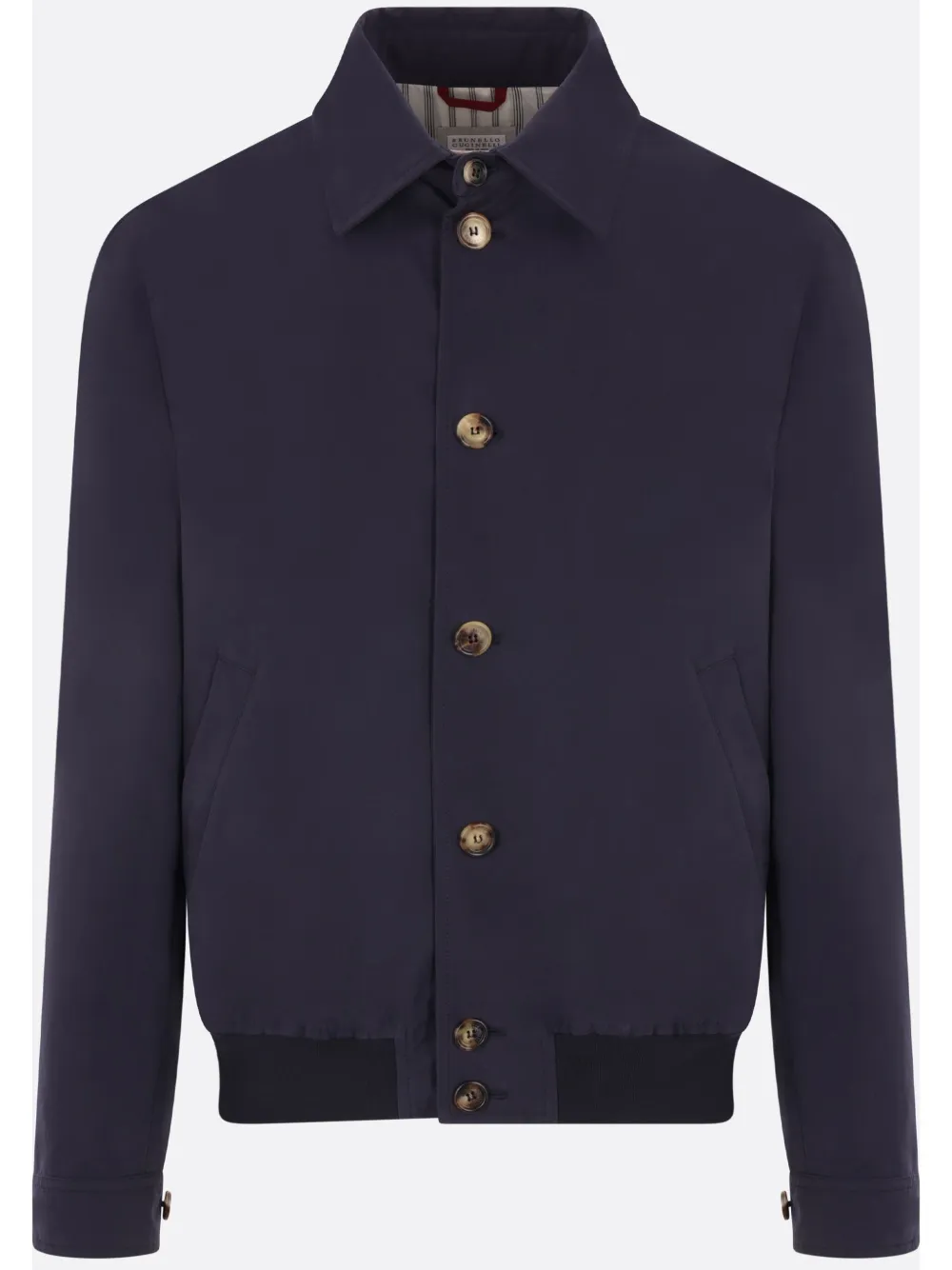 Brunello Cucinelli Button Classic Jacket In Blue