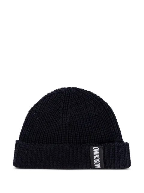 Moschino ribbed-knit beanie