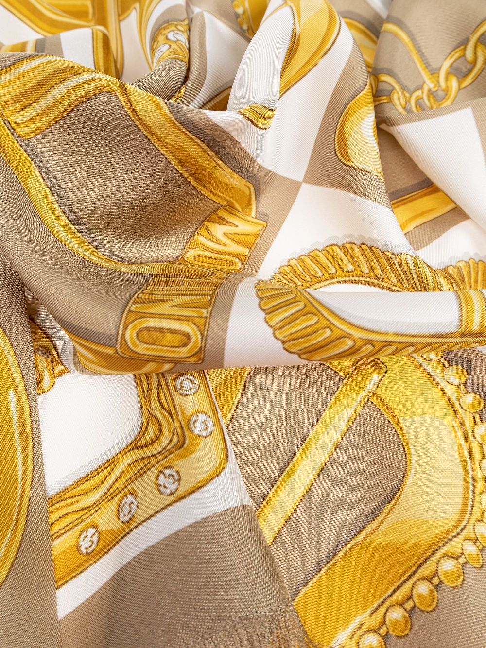 Moschino printed scarf - Beige