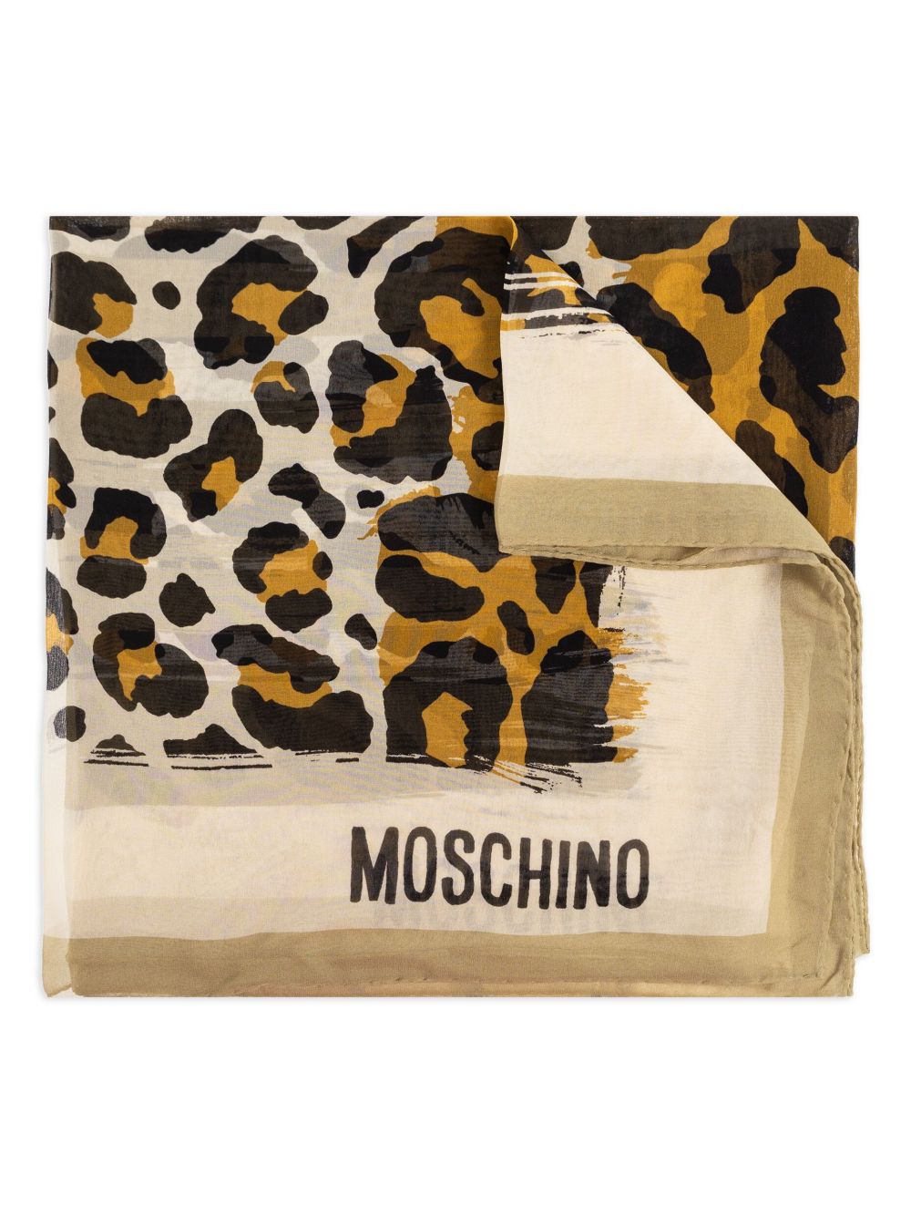 Moschino Sjaal met luipaardprint Beige