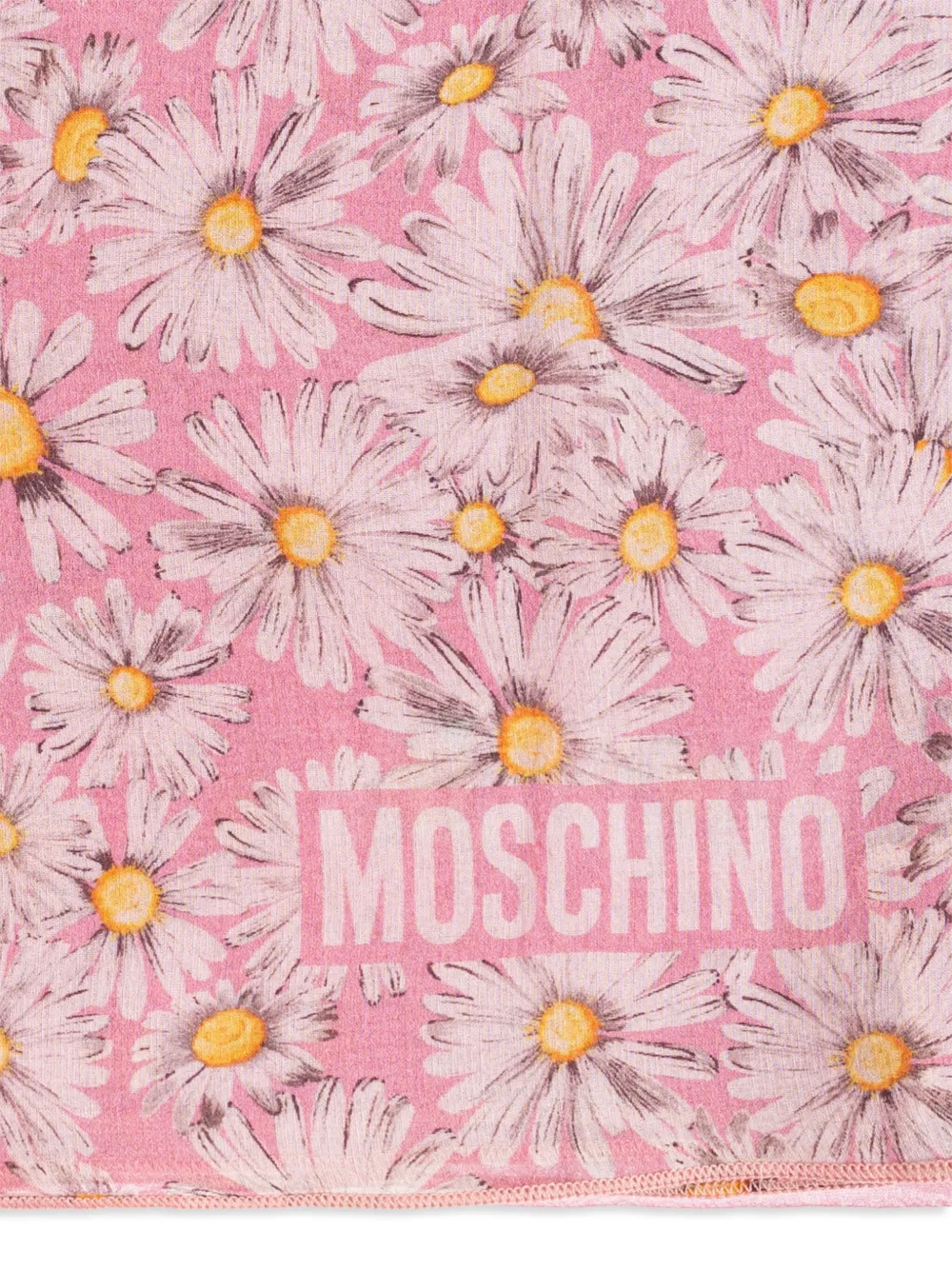 Moschino Sjaal met bloemenprint Roze