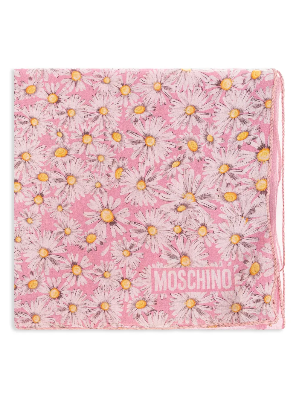 Moschino Sjaal met bloe print Roze