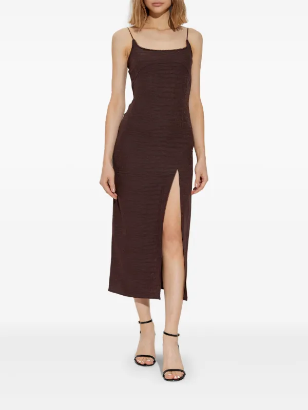 Jacquemus Notte Midi Dress - Brown Jacquemus Notte Midi Dress - Brown