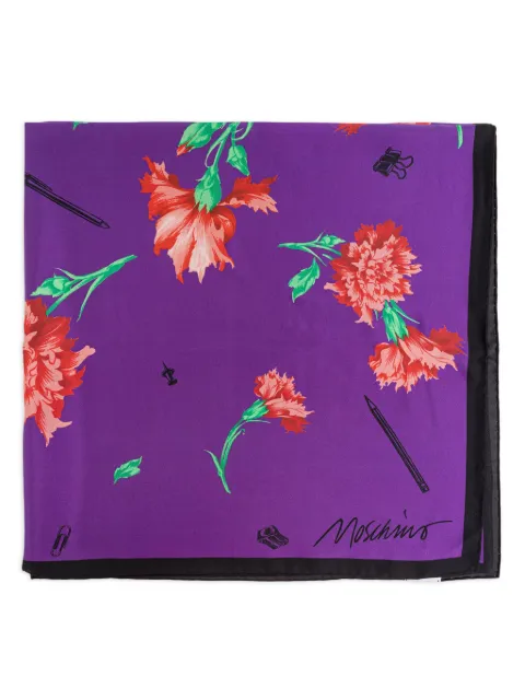 Moschino floral-print scarf