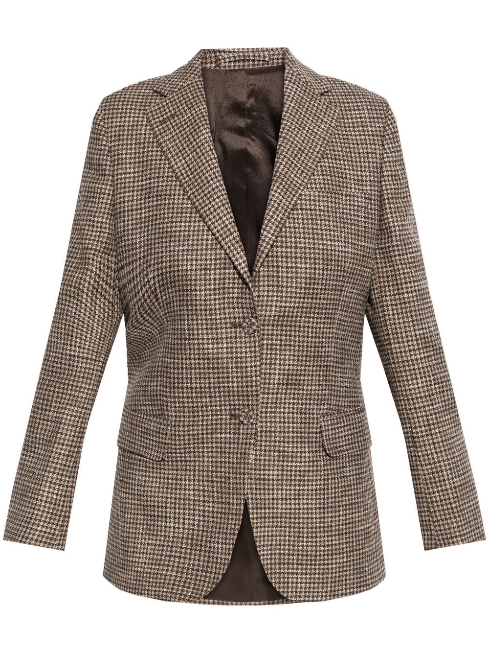 houndstooth-pattern blazer