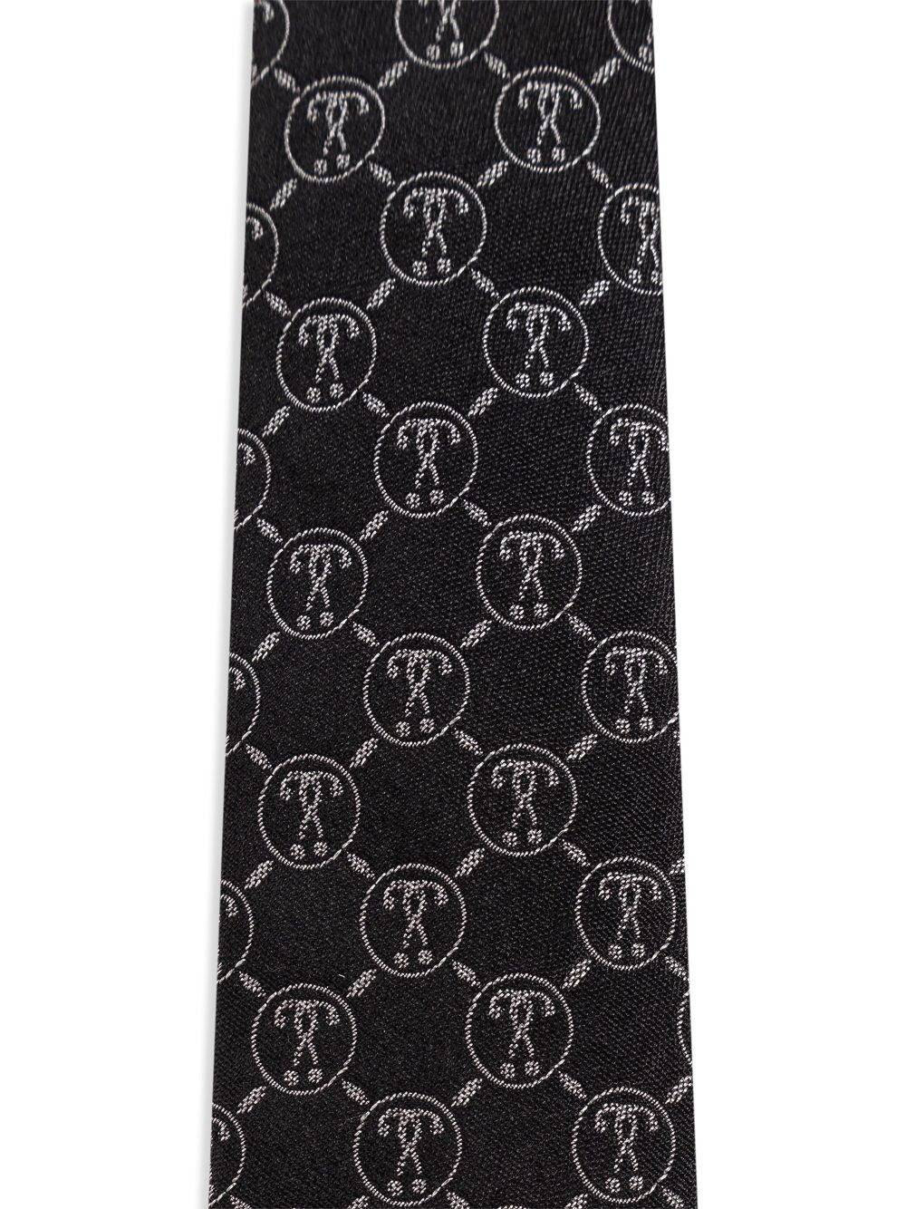 Moschino jacquarded tie - Zwart