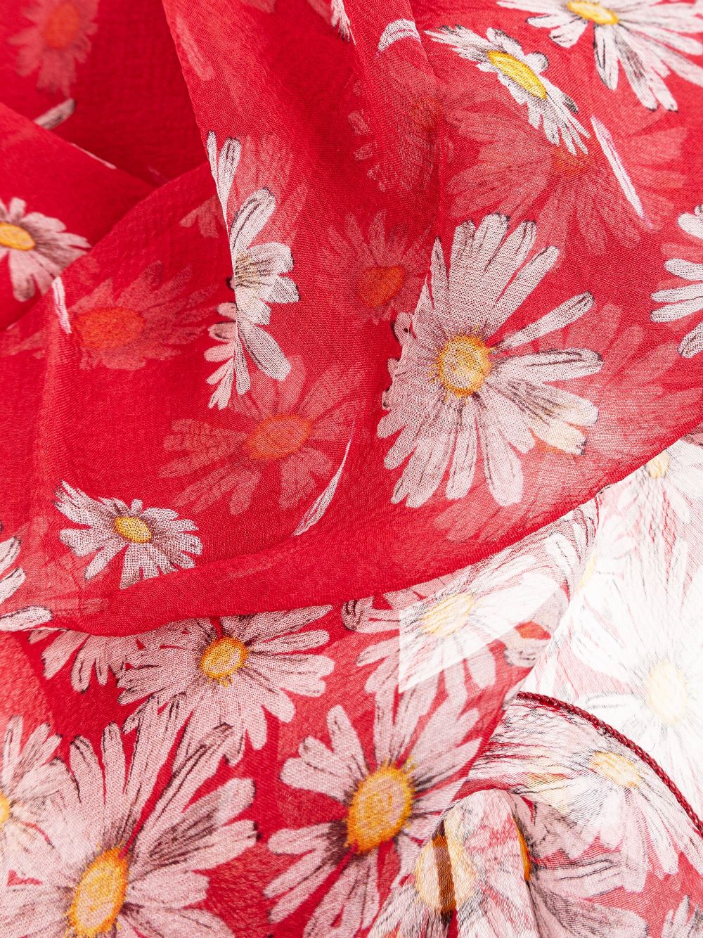 Moschino Sjaal met bloemenprint - Rood