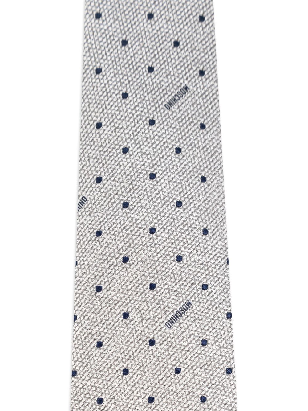 Moschino polka-dot tie - Grijs