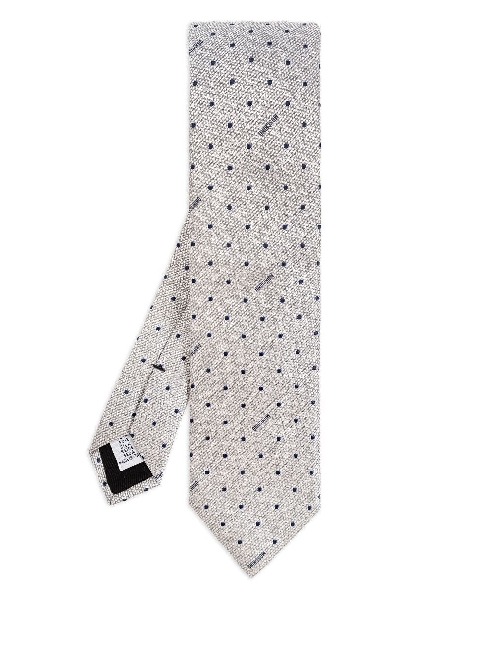 Moschino polka-dot tie - Grey