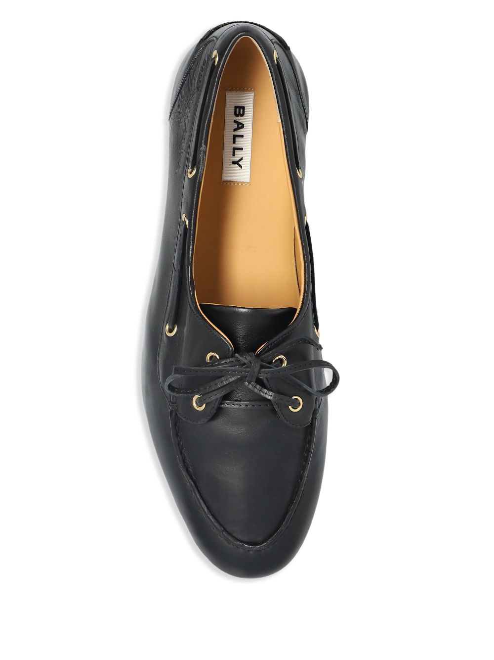 Bally leather boat shoes Black