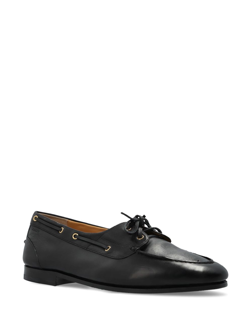 Bally leather boat shoes - Black