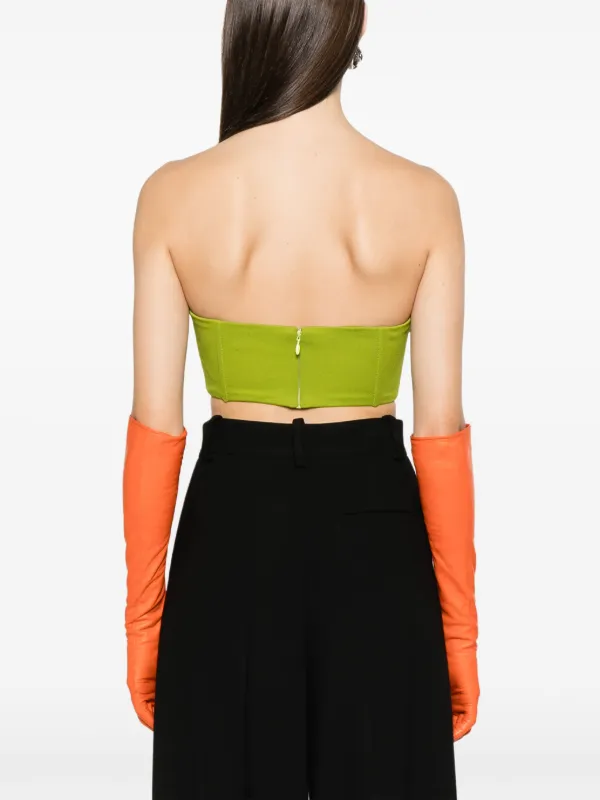 Jean Paul Gaultier conical-cup Crop Top | Green | FARFETCH