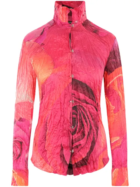 Roberto Cavalli Garden Rose-print shirt