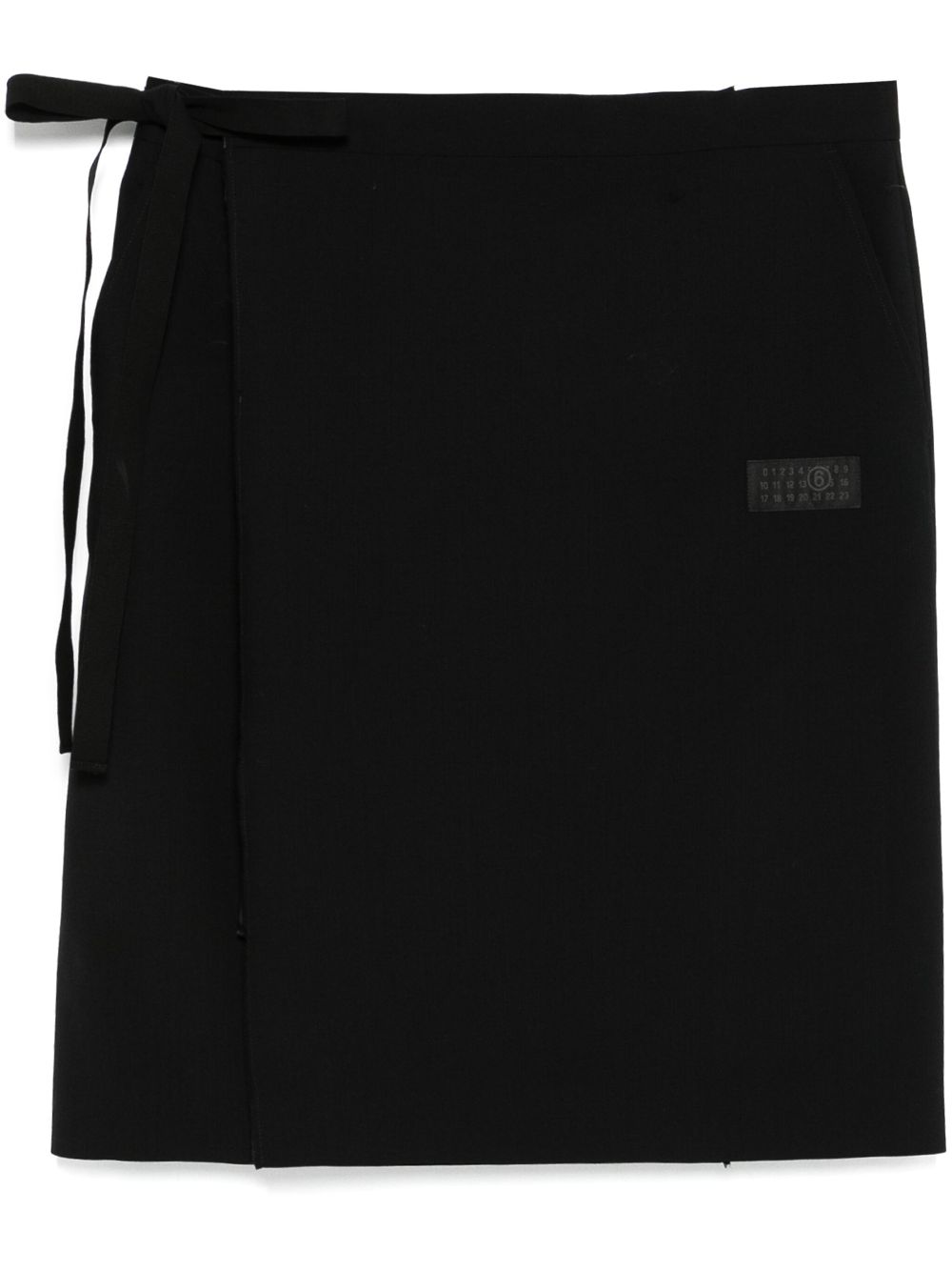 MM6 Maison Margiela numbers-motif skirt - Black