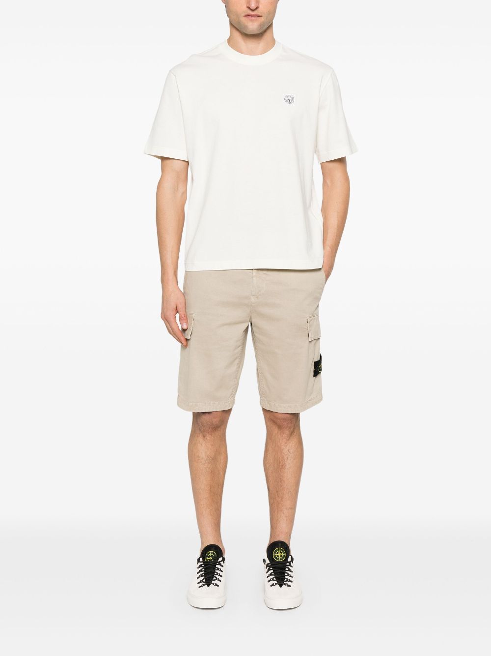 Stone Island Shorts met Compass-logopatch - Beige