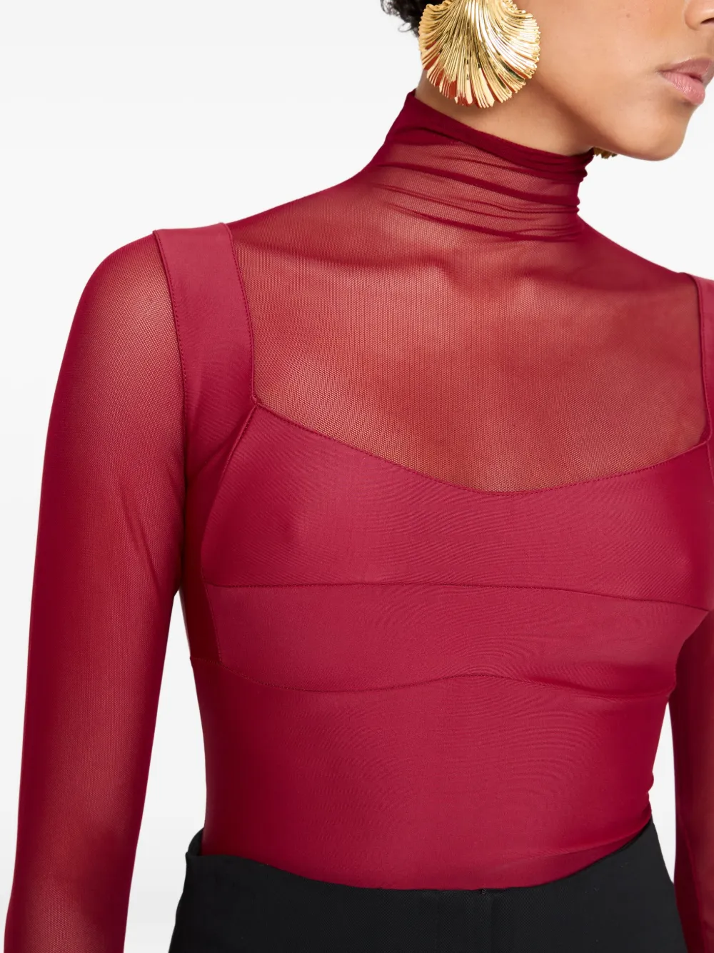 Atu Body Couture Body met vlakken Rood